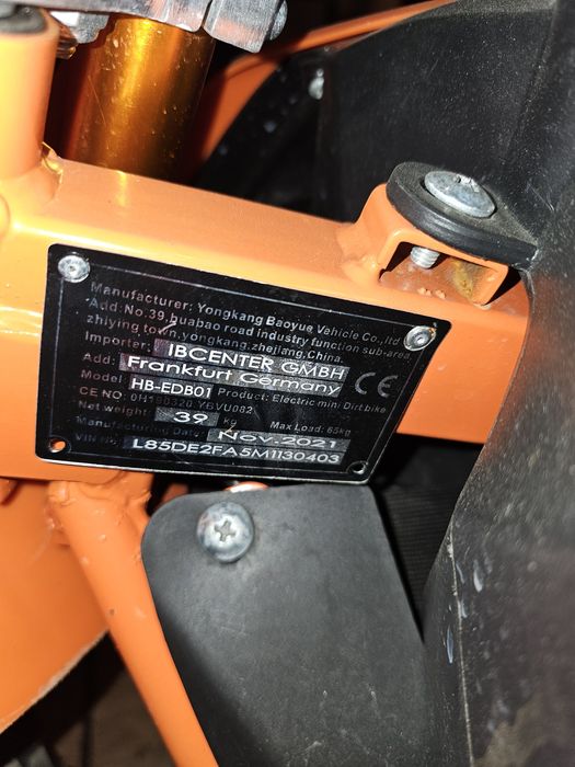 Mini Cross Elektryczny 1000 w 36v