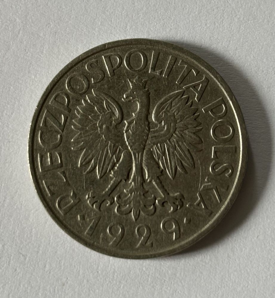 Stara moneta kolekcjonerska 1 zl II RP 1929 r