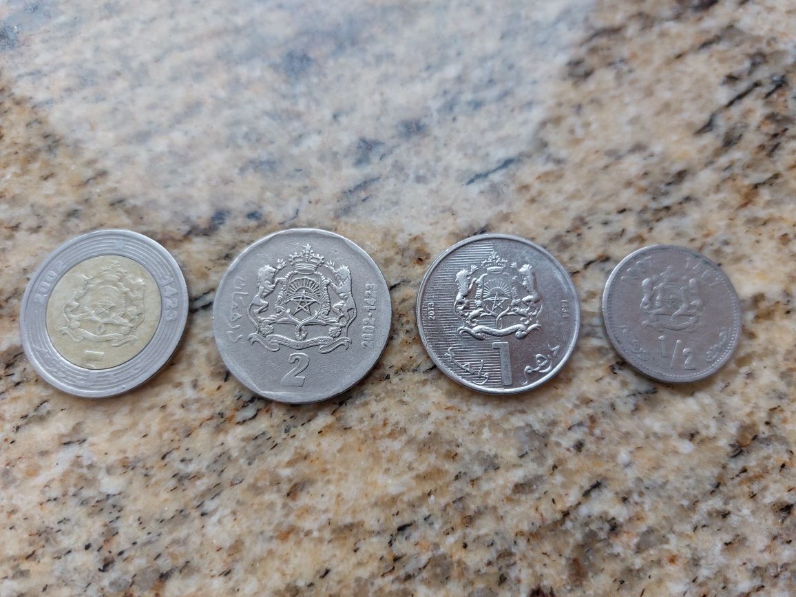Zestaw 4 Monet Maroko Dirhams