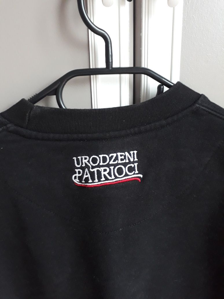 Czarna bluza męska bez kaptura roz. M patriotyczna Bóg Honor Ojczyzna