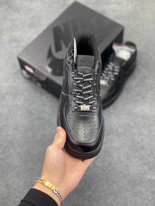 ButyDamskie‍ Nike‍ Air‍ Force‍ 1‍ Supreme‍ Black‍ Uniseks Roz.43