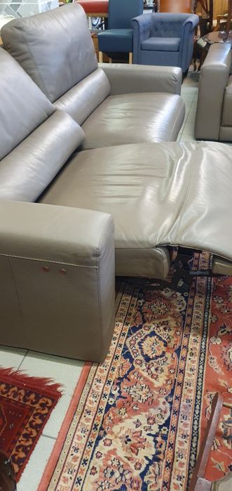 Skórzany komplet wypoczynkowy z funkcją relax 3 + 2
