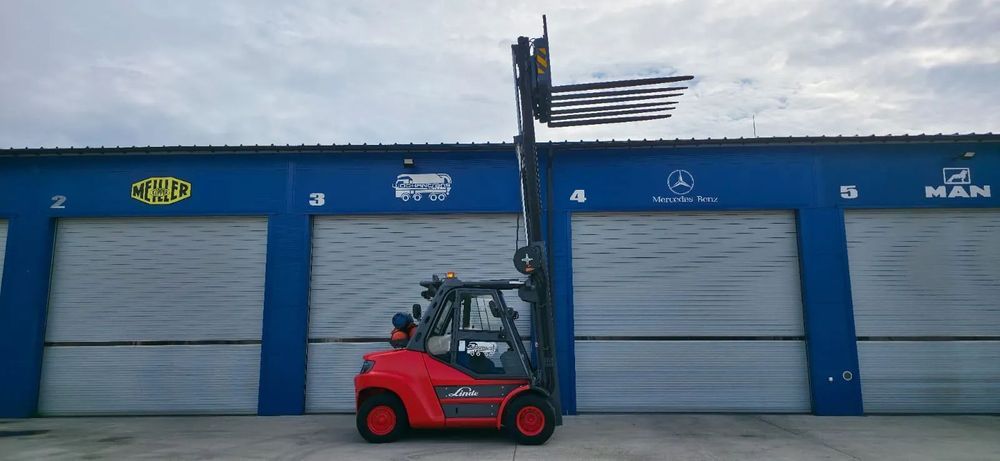 Linde H80T-02/900 TRIPLEX  klimatyzacja 6,1m 8ton pozycjoner paletyzer import Niemcy