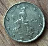Moeda rara 20 cent, Italia 2002