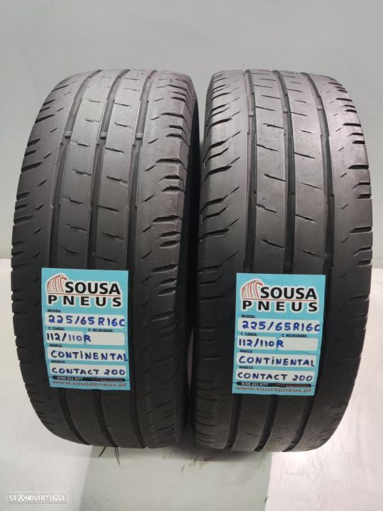 2 pneus semi novos 225-65r16c continental - oferta dos portes