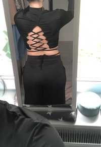 Crop top lace up wiazany sexy