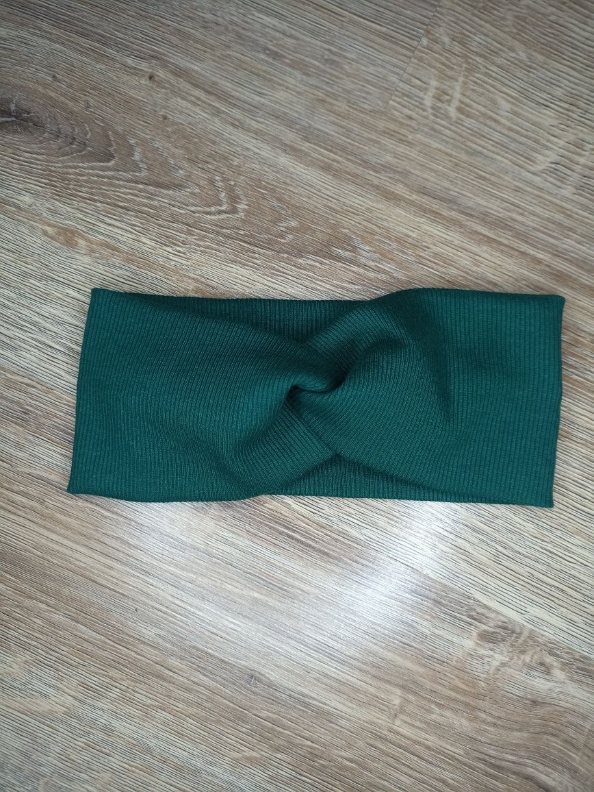 Opaska przeplatana do włosów na głowę turban headband handmade czapka