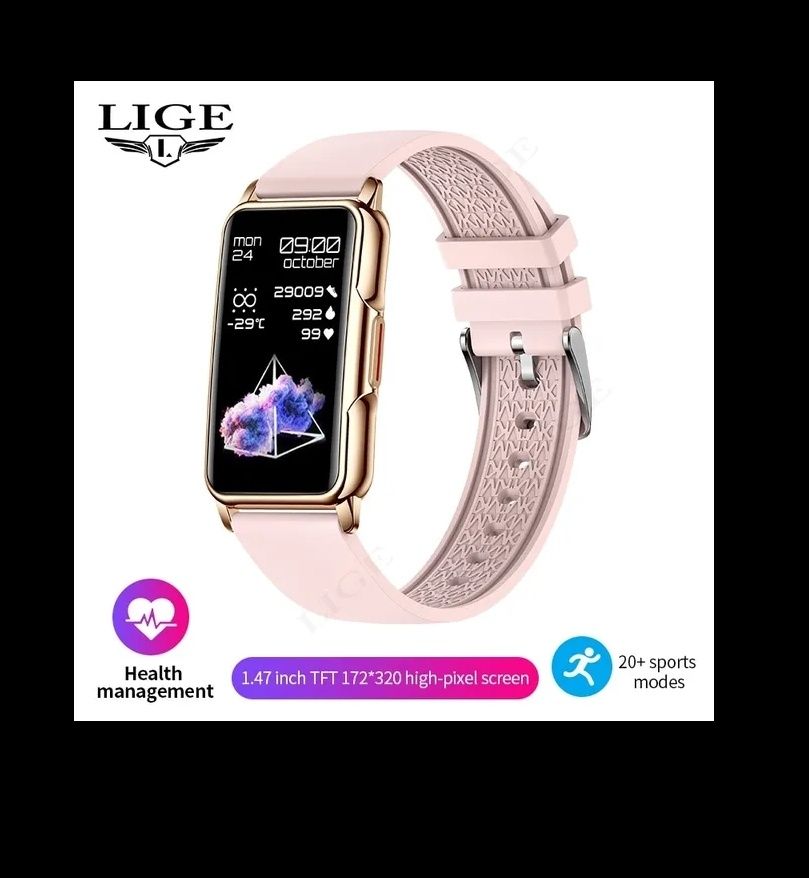 LIGE smart watch kobiecy