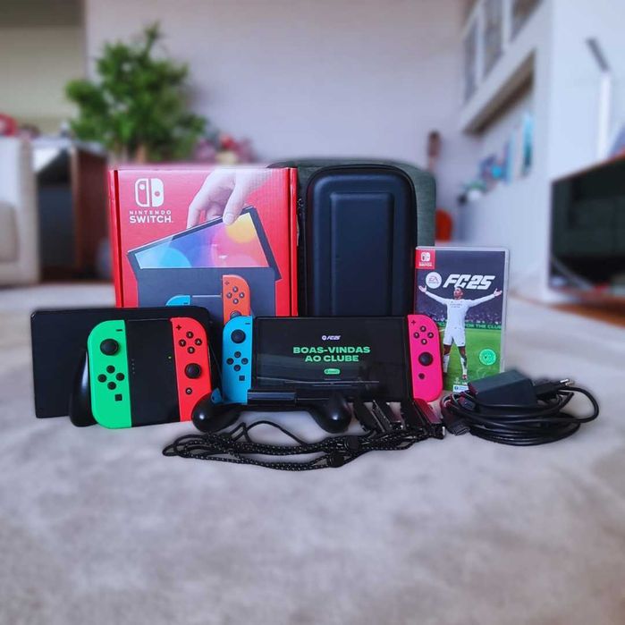 Nintendo Switch OLED + FC25 + 2 joy-cons extra