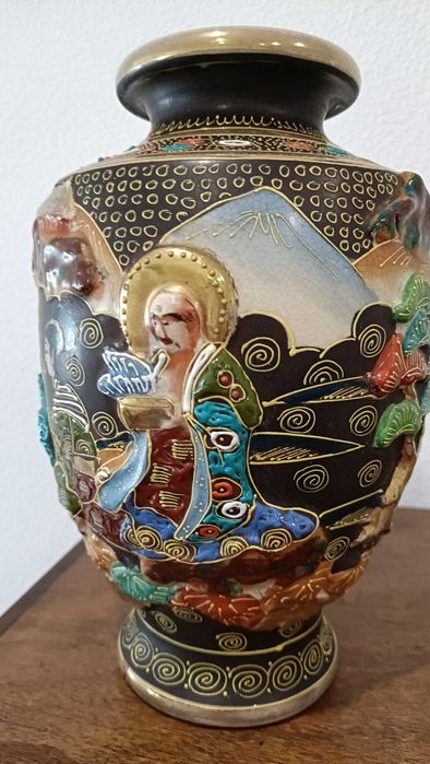 Linda Jarra Japonesa Satsuma 22cmx 14diam
