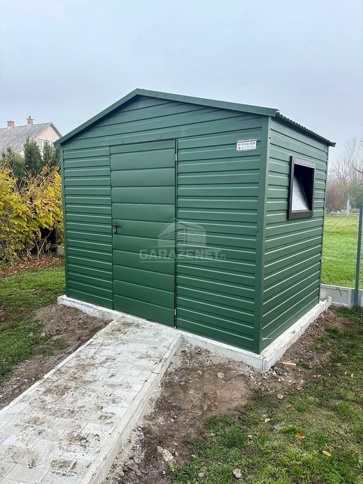 Schowek Domek Ogrodowy 3X2M Drzwi Zielony Dach Dwuspadowy Ts866