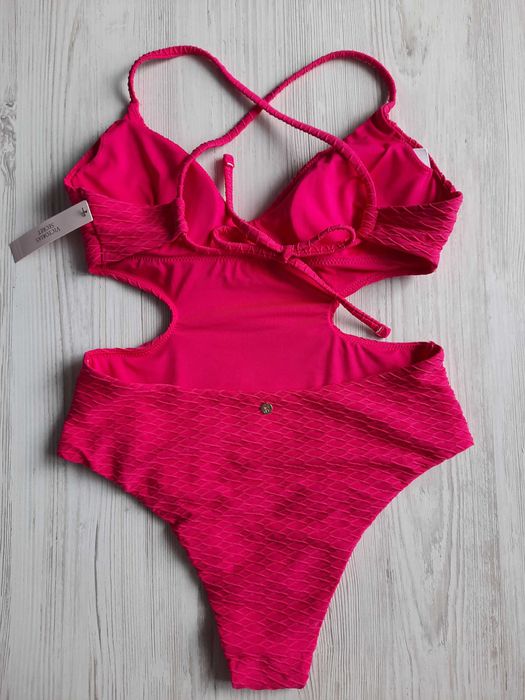 Розовый сдельный цельный купальник монокини Victoria's secret XS