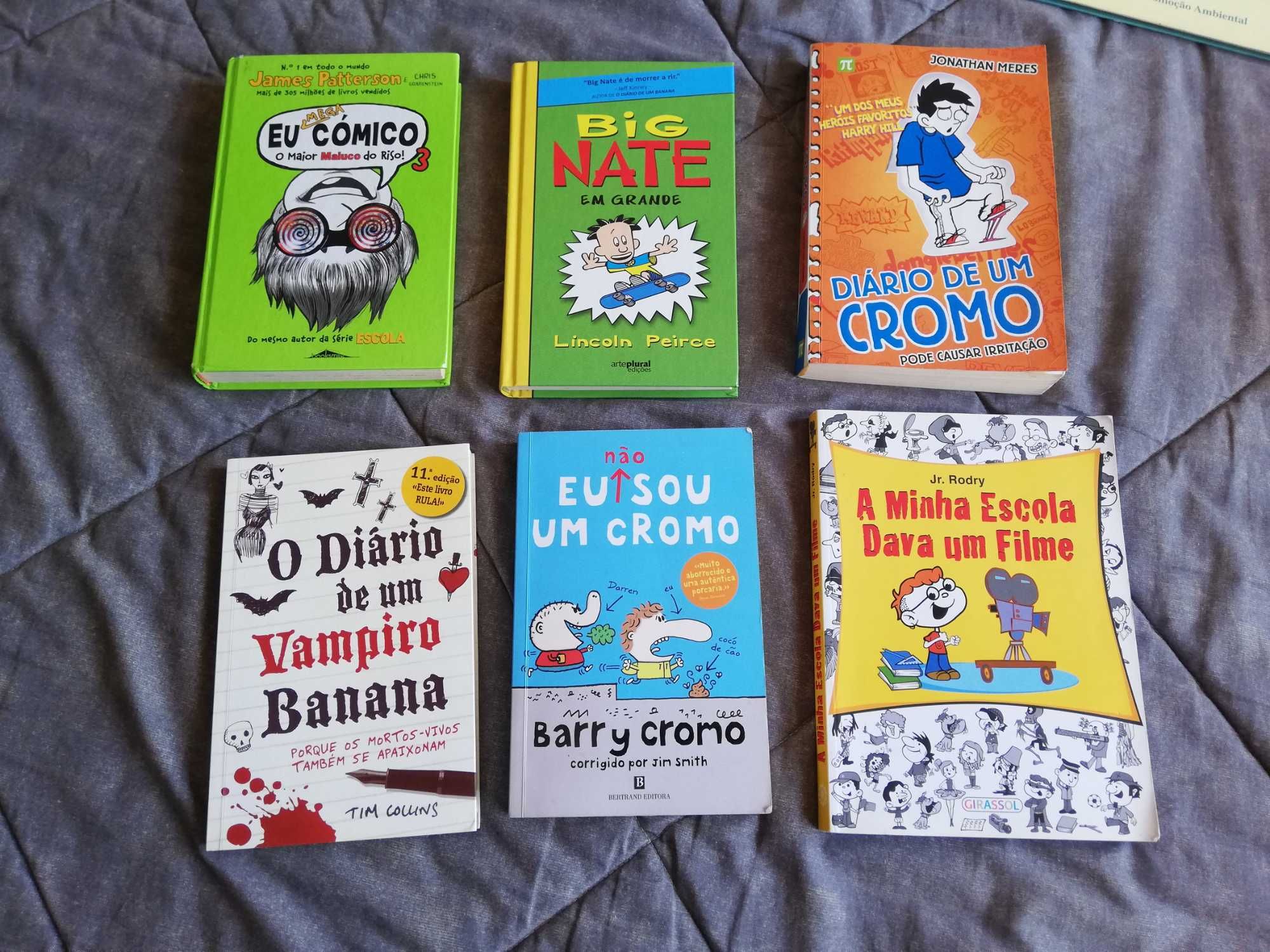 Vários livros Diário de um Banana, Tom Gates, Bando das Cavernas