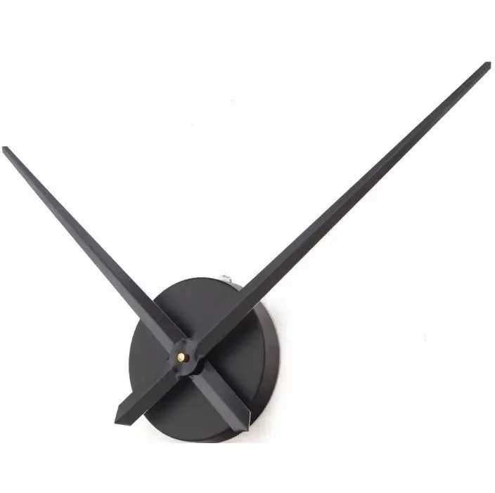 Zegar przyklejany 70 do 130 cm XXL 3D Zegar ścienny czarny połysk