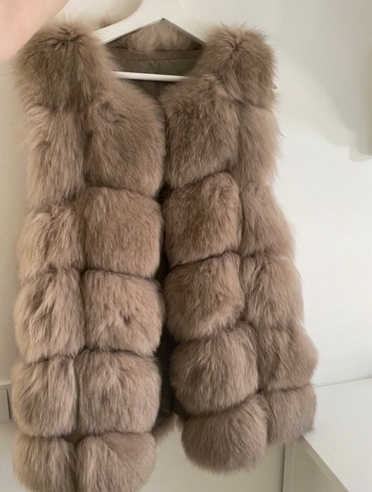Futro naturalne kamizelka z lisa