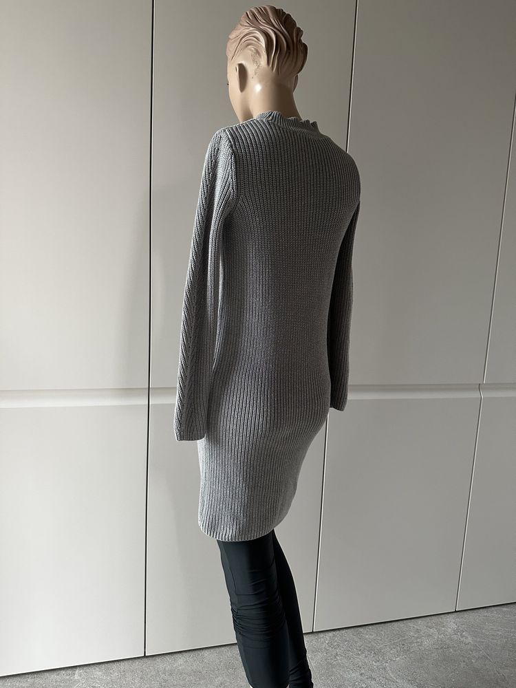 Długi sweter sukienka szary ESPRIT