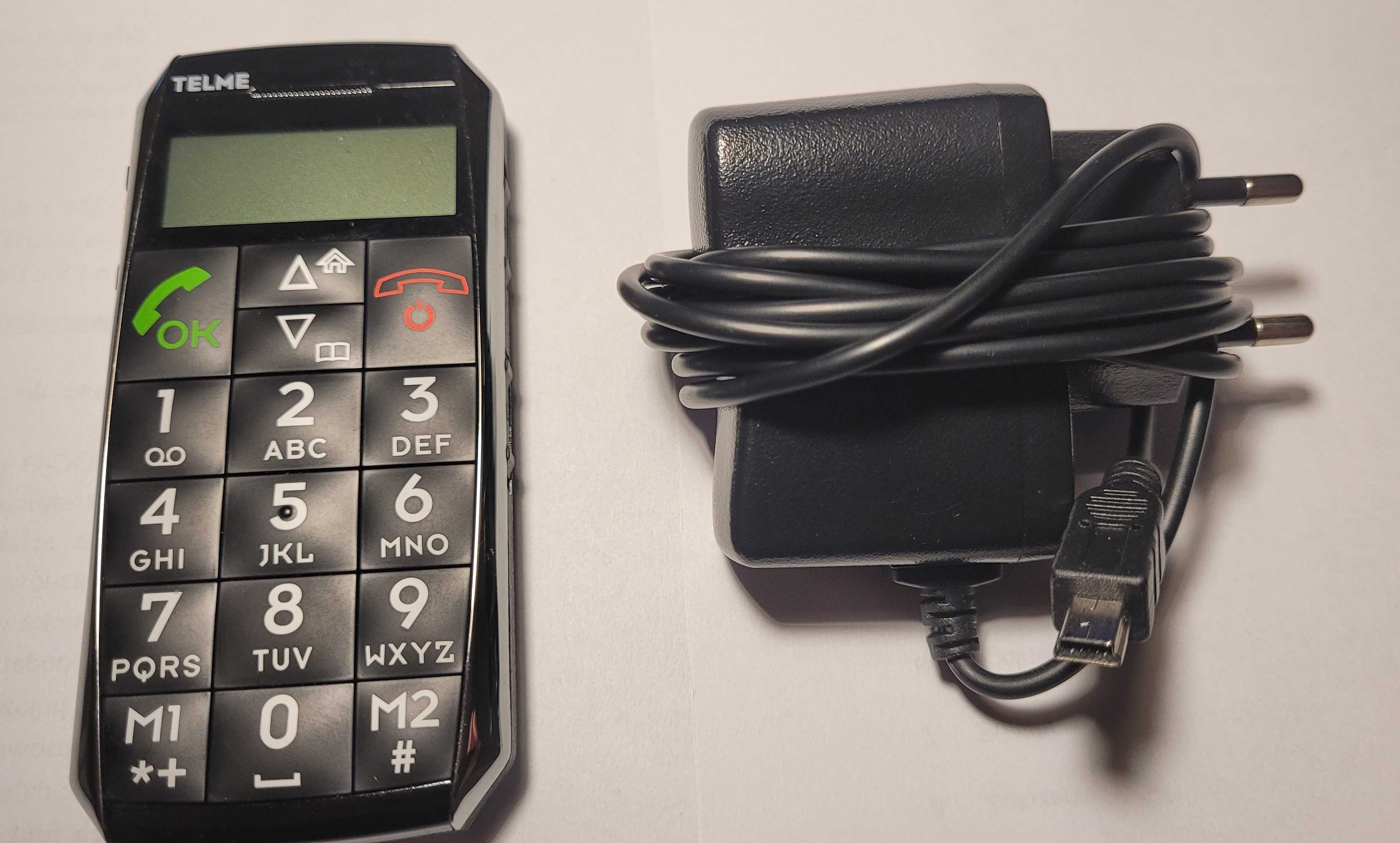 Telefon idealny dla seniorów z dużymi cyframi-TELME C131, z ładowarką.