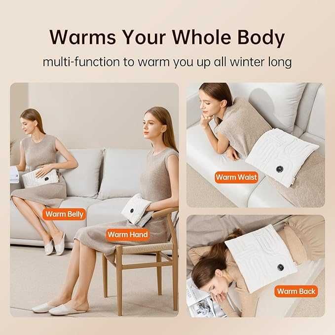 Ogrzewacz termofor podgrzewacz do rąk dłoni z powerbankiem beżowy