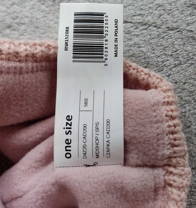 NOWA czapka 4F damska pudrowy róż firmowa zimowa