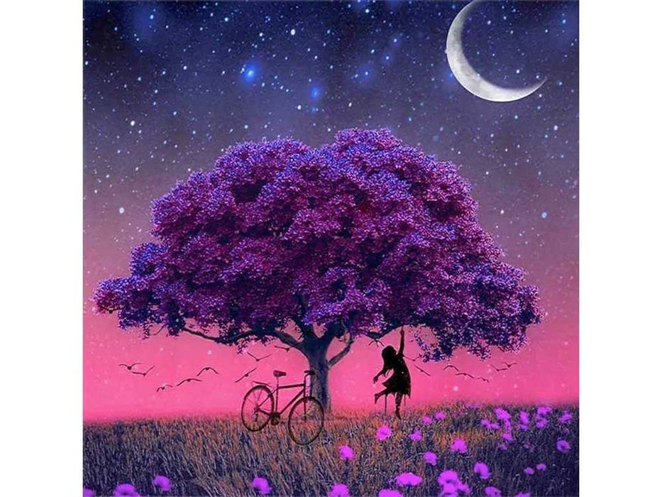 Haft diamentowy Motyw drzewo