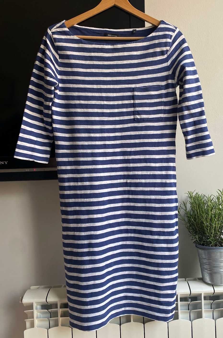 Marc O'Polo sukienka styl marynarski midi rozmiar XS