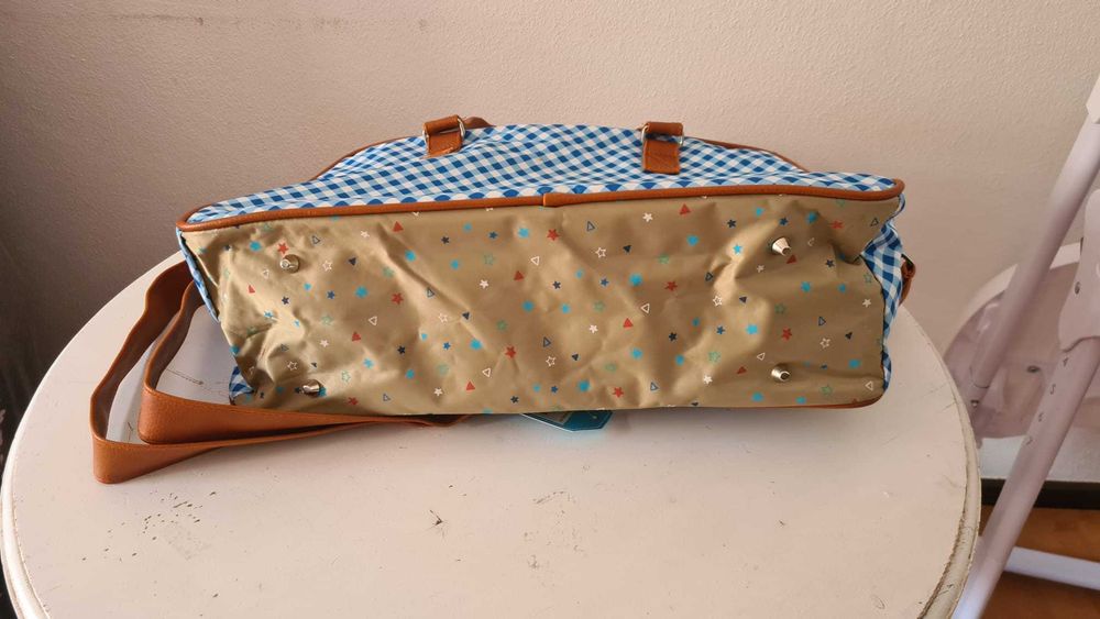 Mala com muda fraldas azul