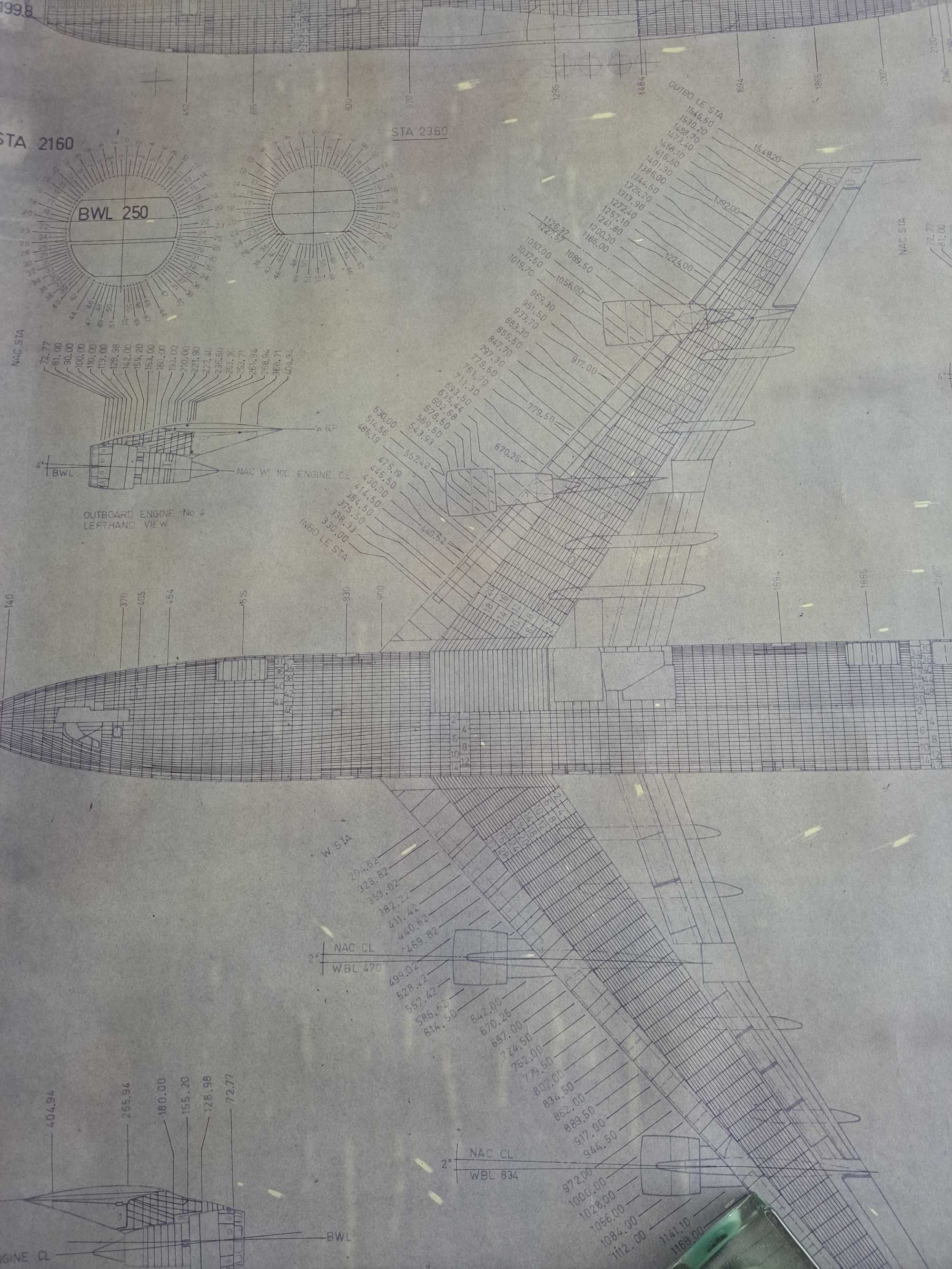 "Poster" Boeing 767 - Diagrama das Estações (1976) (Avião)