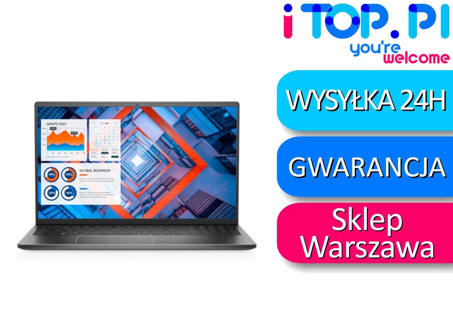 DELL Vostro 7510 15,6" i7 256GB 16GB RAM Sklep W-WA Gwarancja 12 msc