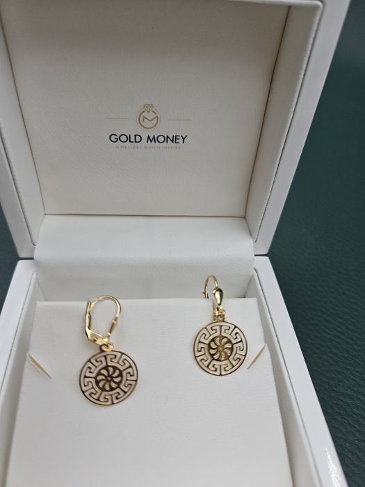 Złote kolczyki ażurowe okrągłe 585 GOLD MONEY