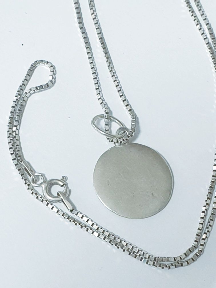 Lindo colar com pendente anjo e pulseira com cruz em prata portuguesa