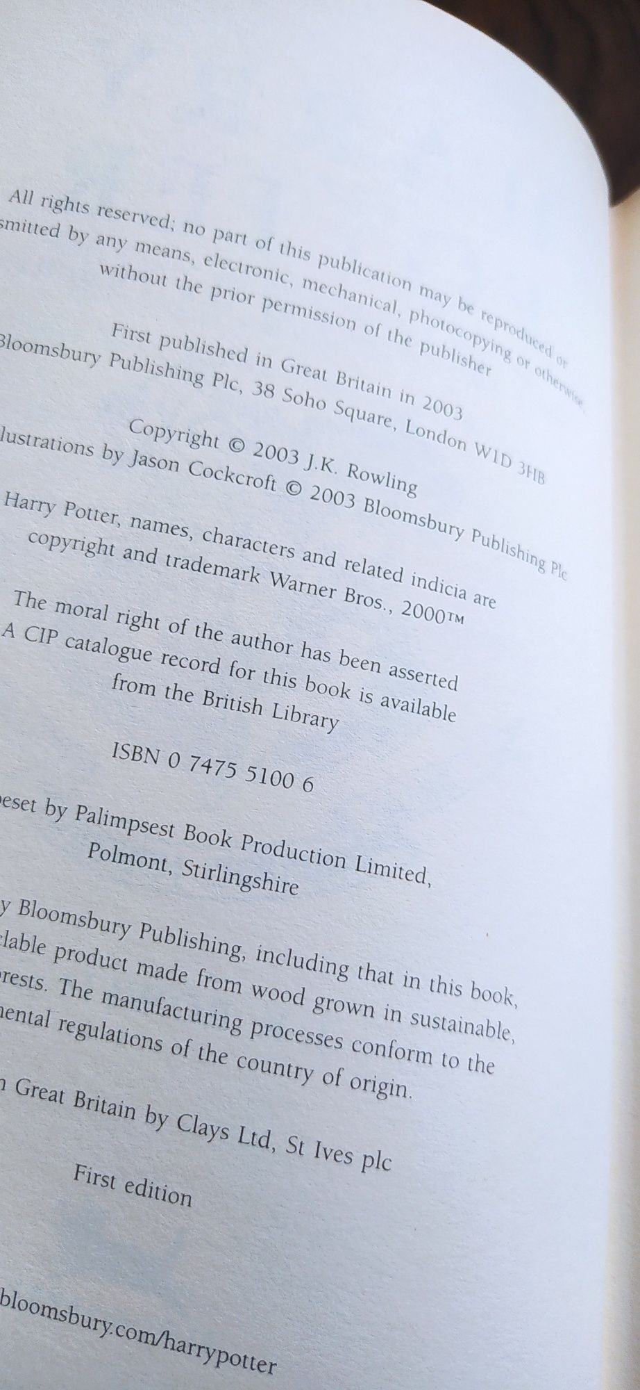Harry Potter and the Order of the Phoenix okł. Twarda!