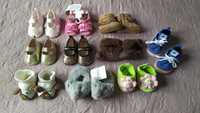 Buciki niechodki obuwie dla dziewczynki niemowlaka 10 par 0-6 miesięcy