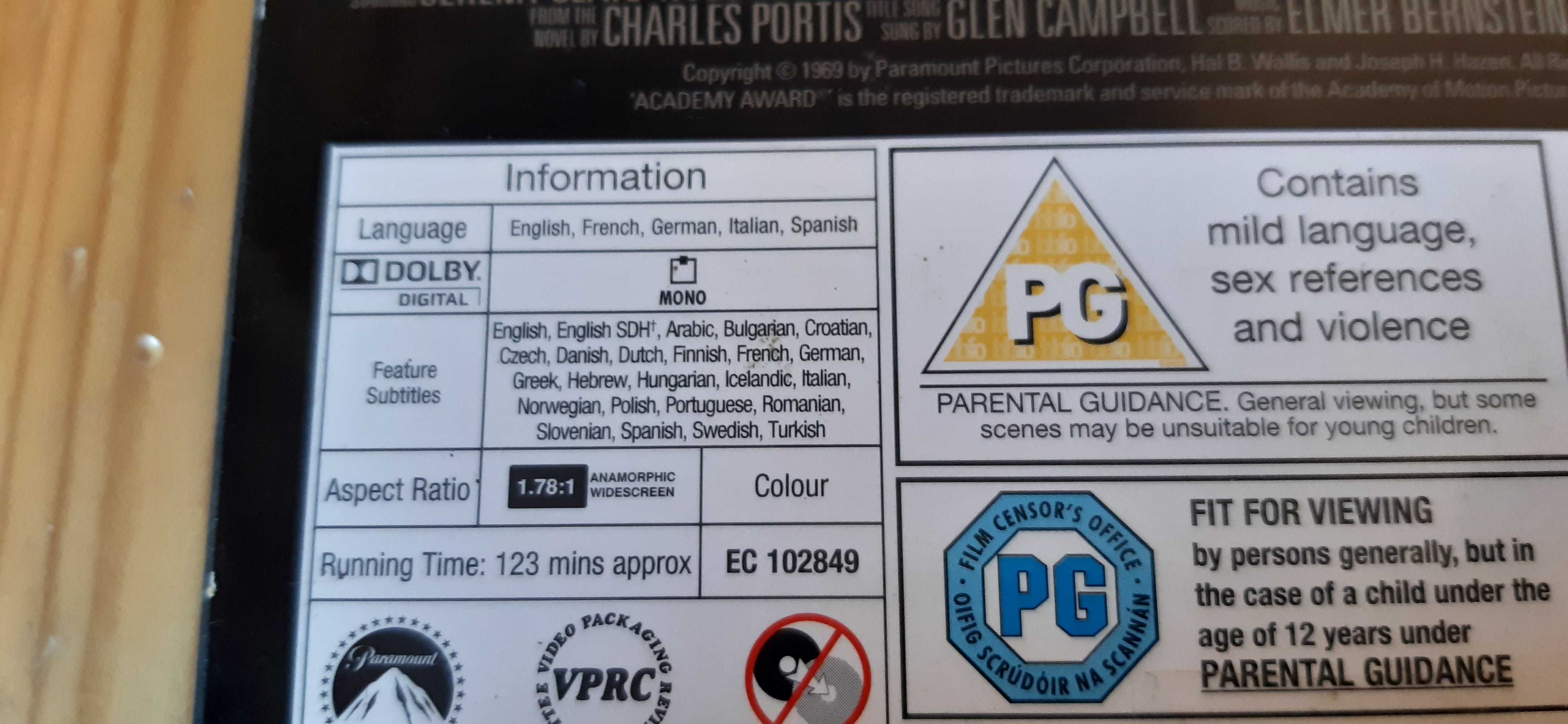 dvd true grit prawdziwe męstwo western john wayne napisy PL
