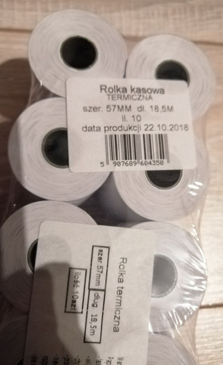 Rolka kasowa termiczna, 13 sztuk, szer. 57 mm, dł 18.5 m