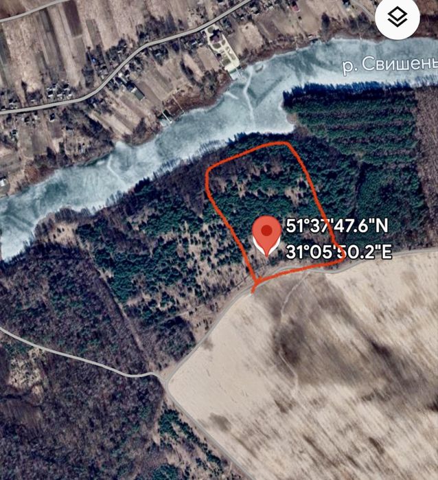 Продам 3,2 Га ОСГ на березі, на пагорбі, ліс