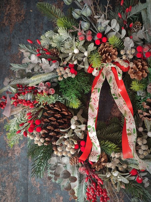 Wianek świąteczny - Leśny Szron