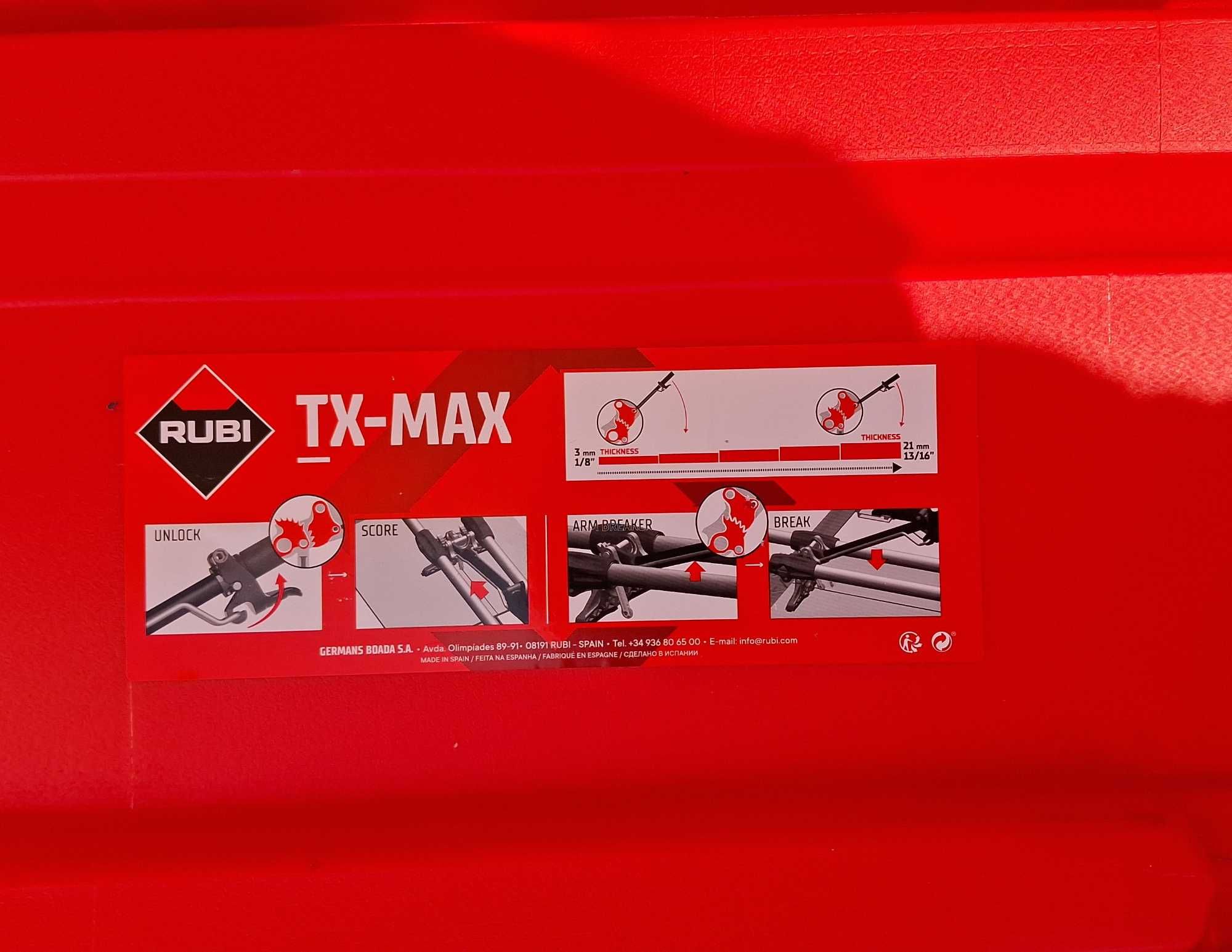 Cortador de Cerâmica Rubi TX-1250 MAX – Pouquíssimo Uso + Fatura