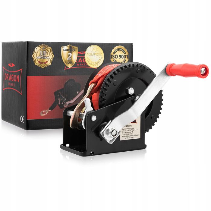 WYCIĄGARKA RĘCZNA KORBOWA PASOWA 1133kg wciągarka lebiodka przenośna