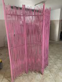 Biombo rosa para decor