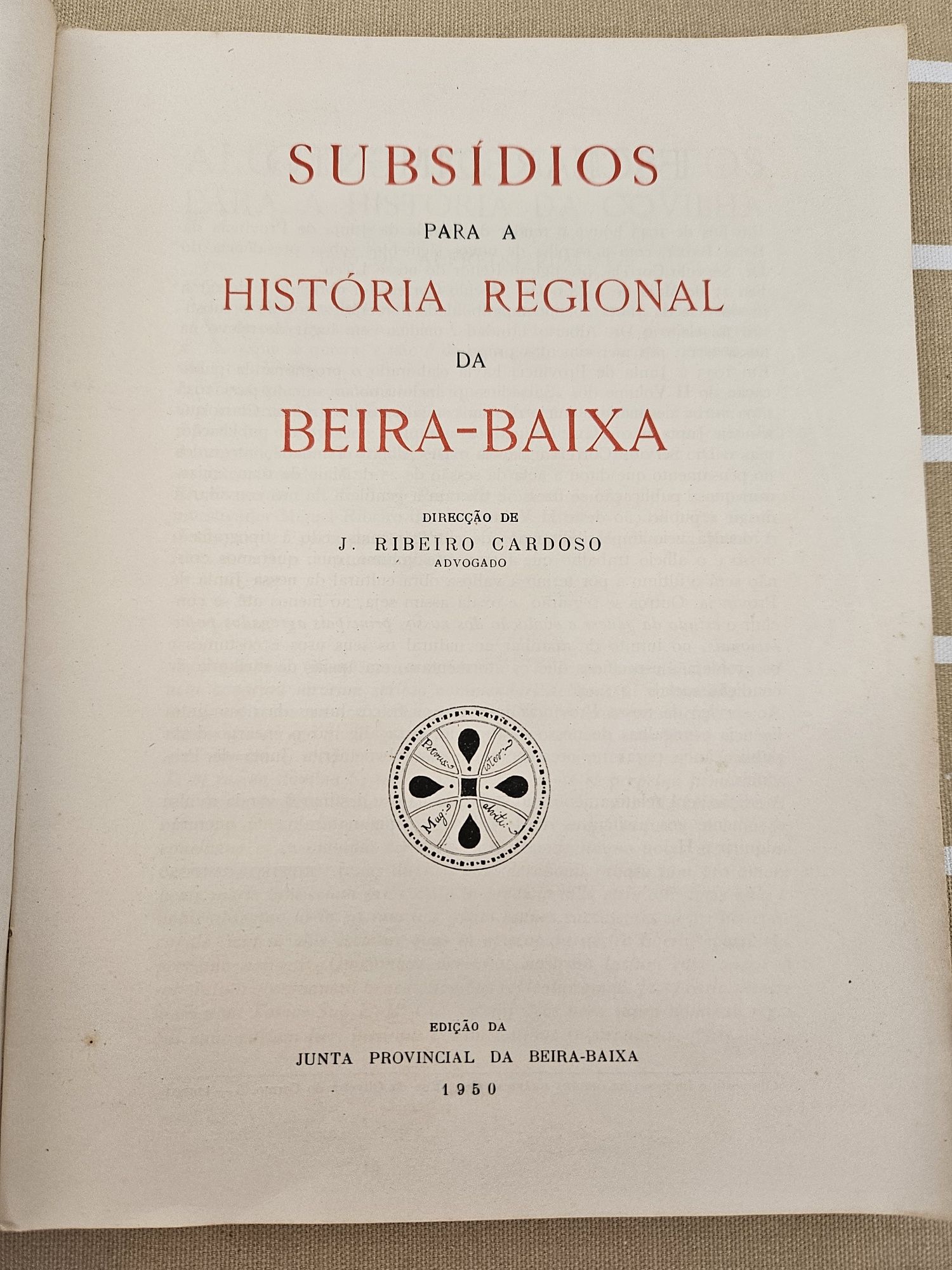 MONOGRAFIA 1950 - subsidios para a história regional da Beira Baixa