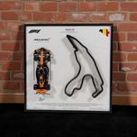 Рамка 25x25 з Bburago McLaren F1 1:43 № 81 Oscar Piastri і 3D траса