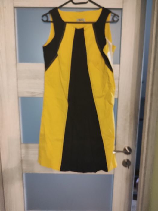 Żołto - czarno sukienka letnia damska