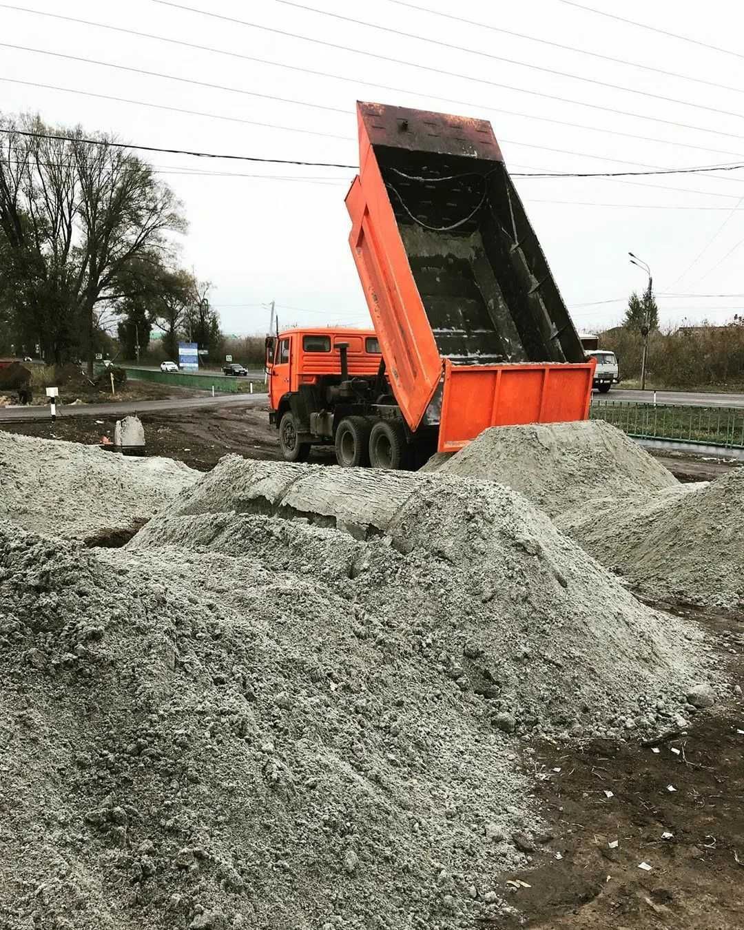 Галька, щебень, гравий, песок, жерства, отсев, чернозем, глина