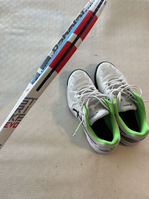 Babolat Strike Evo + Sapatilhas Asics Resolution