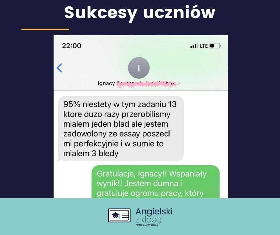 Korepetycje ONLINE poprawa matury z j. angielskiego ! 100%