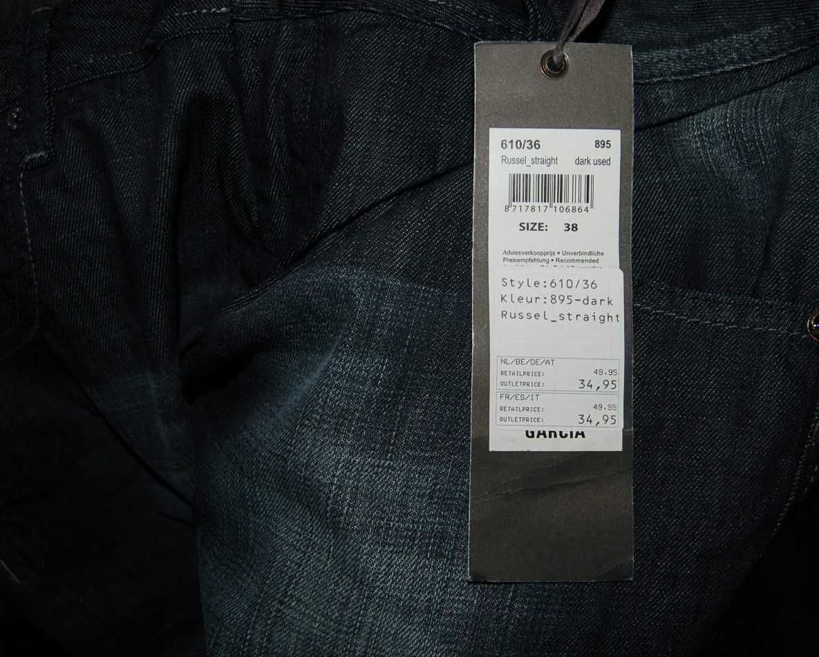 GARCIA jeans W38 L36 pas 102 jeansy męskie proste z metką regular fit