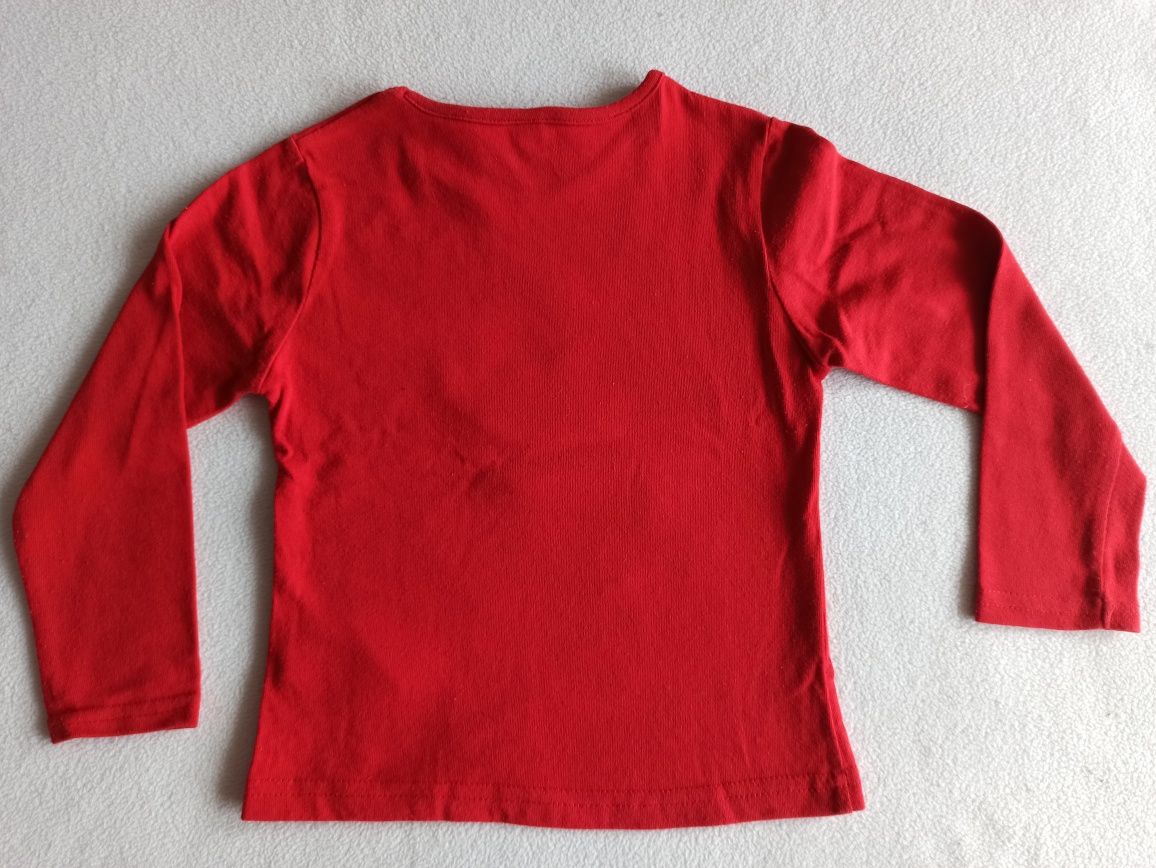 Bluzka dziewczęca czerwona rozmiar 98