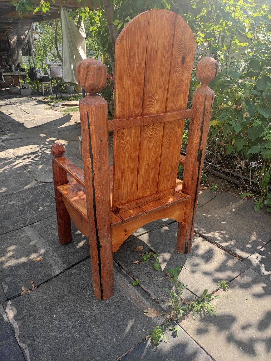 Кресло ручной работы, трон, деревянные изделия
