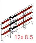 Rusztowanie 12x8,4 m stalowe podesty typ plettac