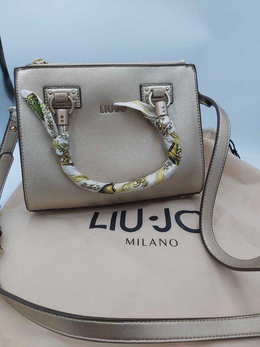 Torebka LIU JO beżowa kuferek torba koktajlowa nude jasna